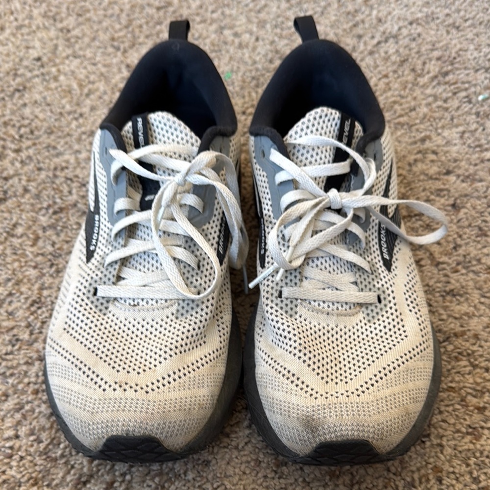 White and Black Athletic Shoes